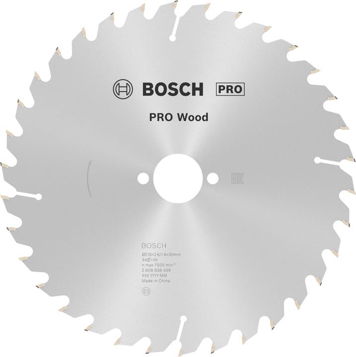 Produktbild Bosch Professional Zubehör PRO Wood Kreissägeblatt, 216 x 2,6 x 30 mm