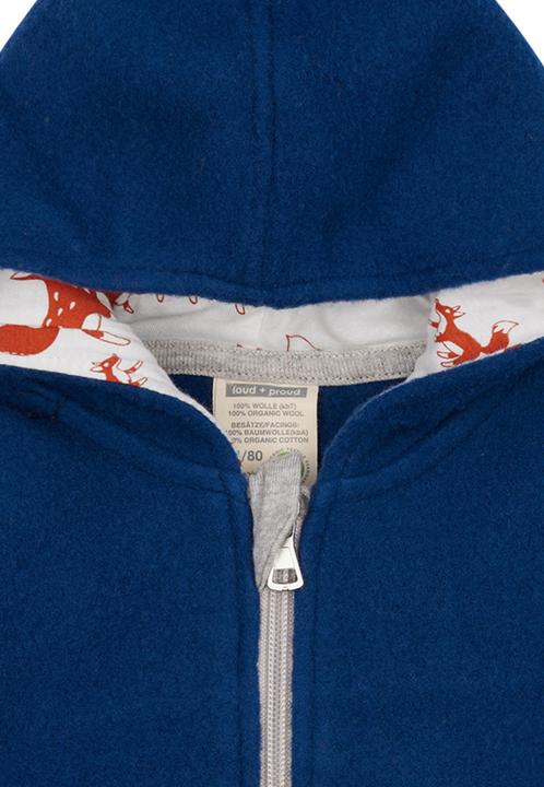 Produktbild loud + proud Jacke Wollfleece Ultramarin (86)