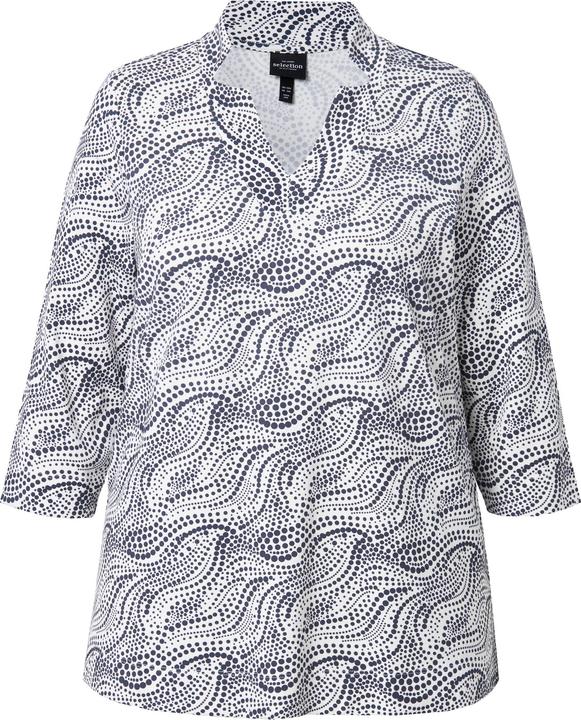 Produktbild Ulla Popken Shirt, Punkte, A-Linie, Spatenkragen, 3/4-Arm (46, 48)