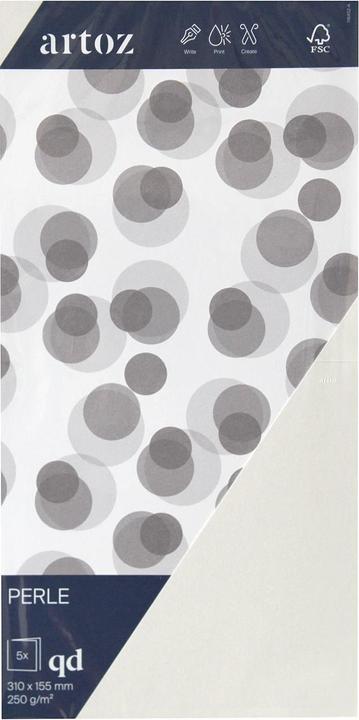 Image du produit Artoz Cartes Perle blanches (Carré, 250 g/m²)