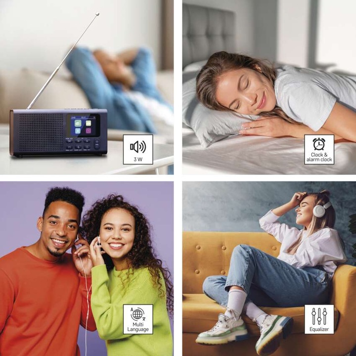 Image du produit Emos Dab Fm Bluetooth Radio P-600b Black (DAB, FM, DAB+ DAB, Bluetooth)