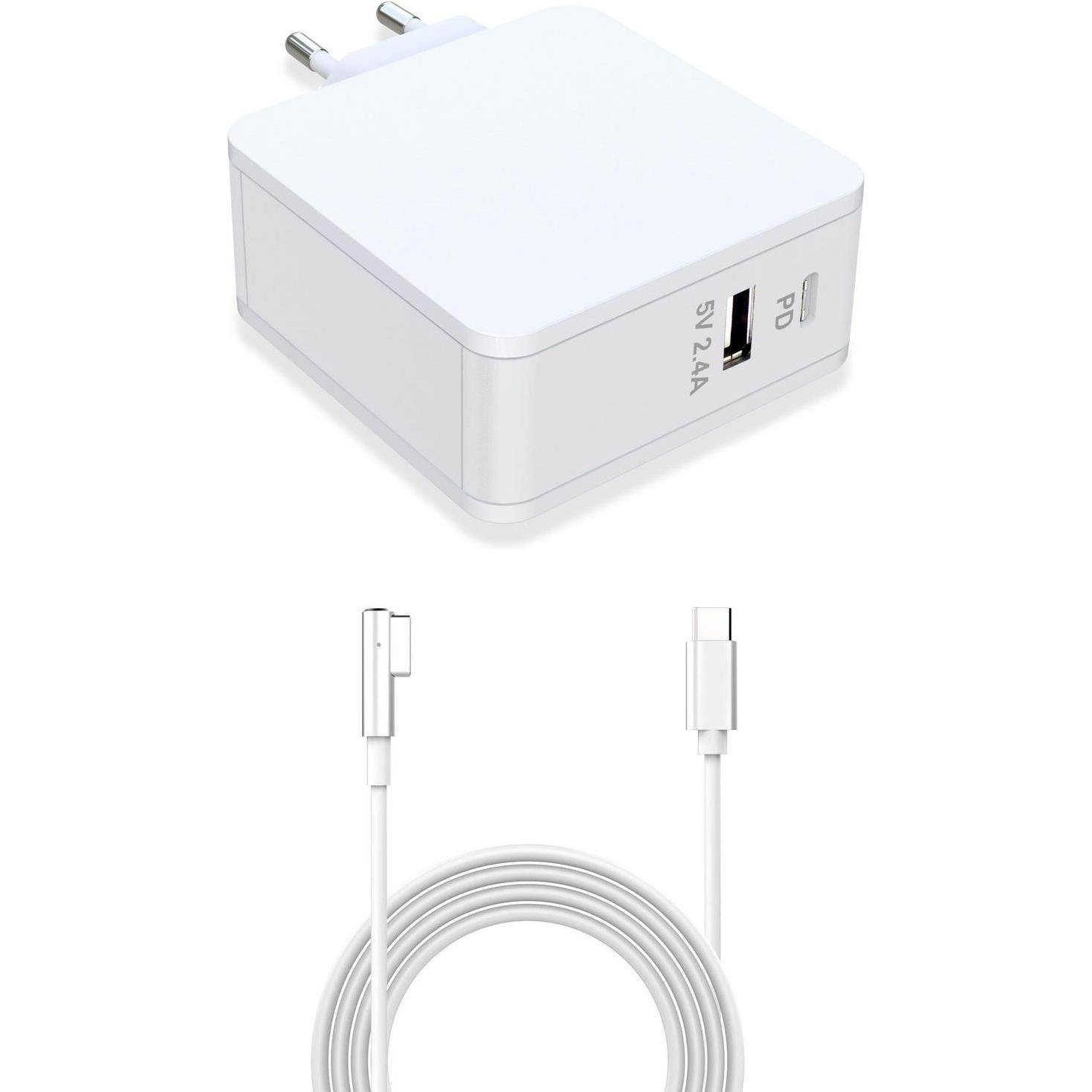 CoreParts Power Adapter for MacBook (45 W), Notebook Netzteil, Weiss