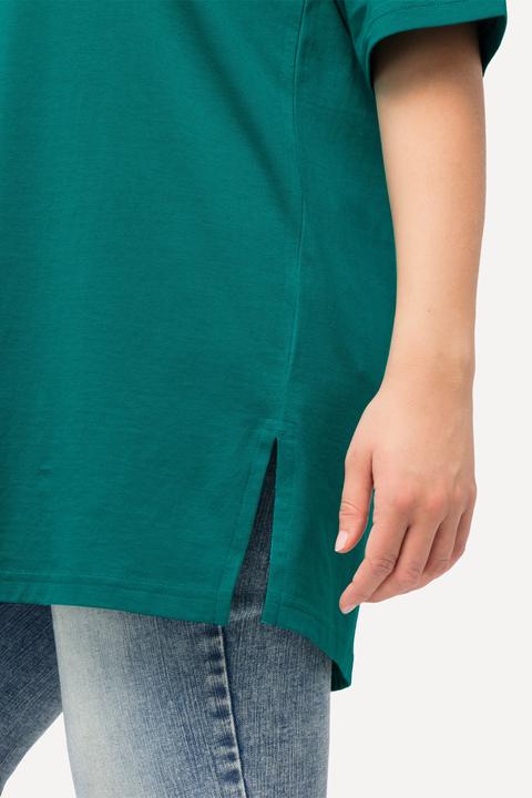 Actual product image Ulla Popken Basic Round Neck Short Sleeve Relaxed Fit Tee (54)