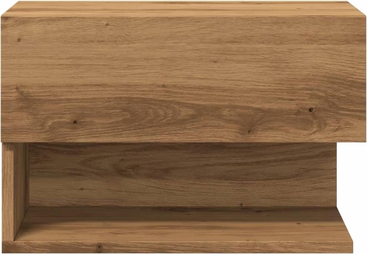 Produktbild VidaXL Wand Nachttisch Nachtschrank Nachtkommode Hängend 2 Stk. Artisan-Eiche (46 x 29.5 x 30 cm)