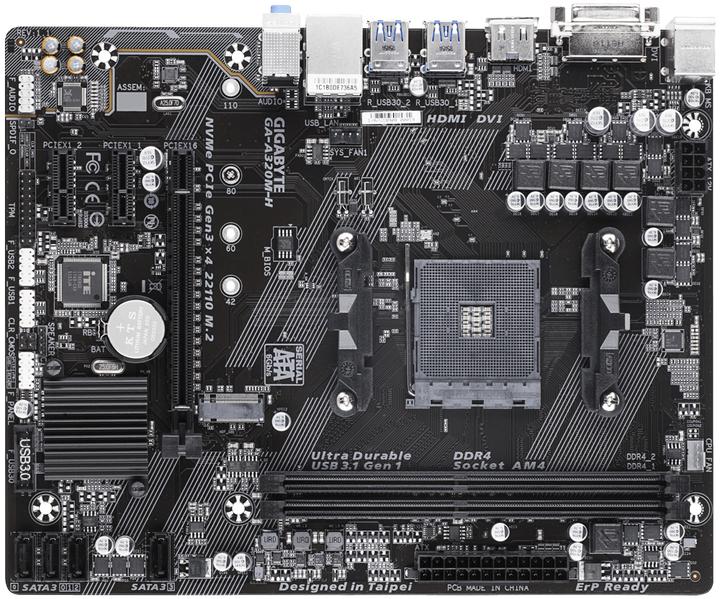 Produktbild Gigabyte GA-A320M-H (AM4, AMD A55, mATX)