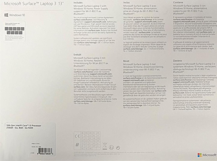Produktbild Microsoft Surface Laptop 3 (13.50", Intel Core i5-1035G7, 8 GB, 256 GB, DE)