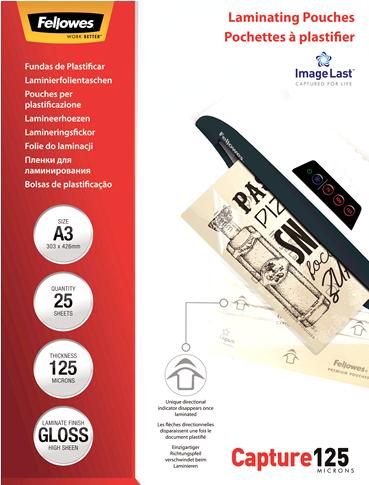Actual product image Fellowes Capture 125 (A3, 25 Piece, 125 µm)
