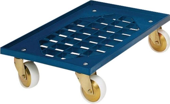 HP Autozubehör Carrello per scatole Portata 250 kg Pneumatici in polimero L605xL405mm Plastica ABS blu (250 kg)