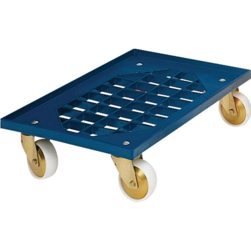 HP Autozubehör, Transportwagen, Kistenroller Tragfähigkeit 250 kg Polymer-Bereifung L605xB405mm ABS-Kunststoff blau (250...