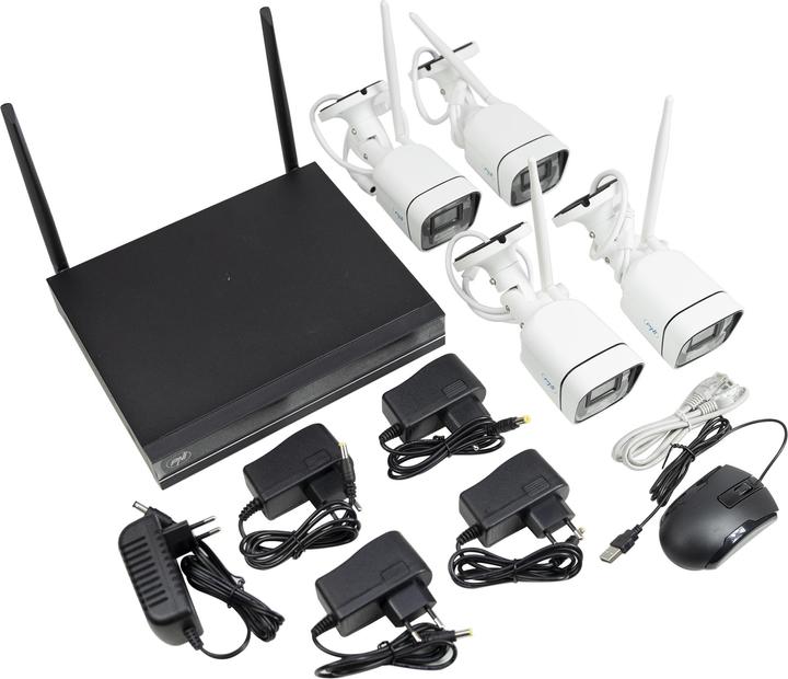 Produktbild PNI Videoüberwachungspaket House WiFi660 NVR 8 Kanäle und 4 drahtlose Aussenkameras 3MP, P2P, IP66