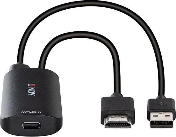 Produktbild Lindy Konverter HDMI auf USB Typ C mit USB STromversorgung (HDMI, USB Typ-C, 20 cm)