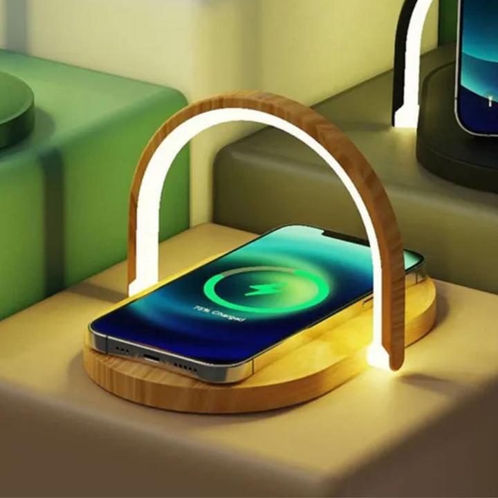 Image du produit Hermex Station de charge avec éclairage Chargeur de smartphone Chargeur sans fil (15 W)