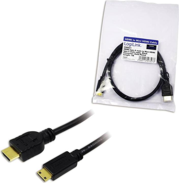 Produktbild LogiLink HDMI (Typ A) — mini HDMI (Typ C) (1 m, HDMI)