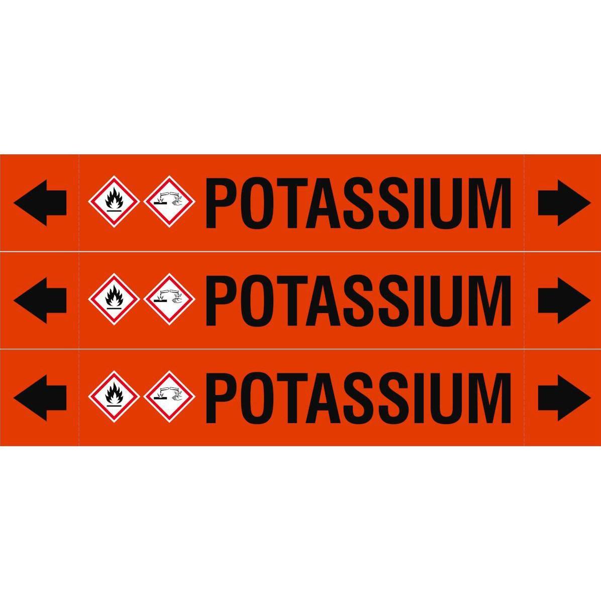 Brady ASME - Rohrmarkierer - Potassium (ASMEPM-37X230MM-POTASSIUM)