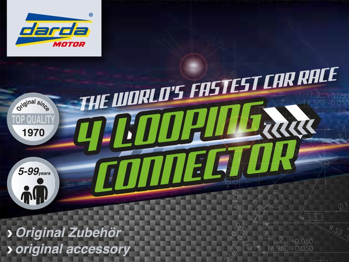 Actual product image Darda 50471 - Race Track 4 Looping Connectors Supplementary Set, Extension Set for Tracks, Zub