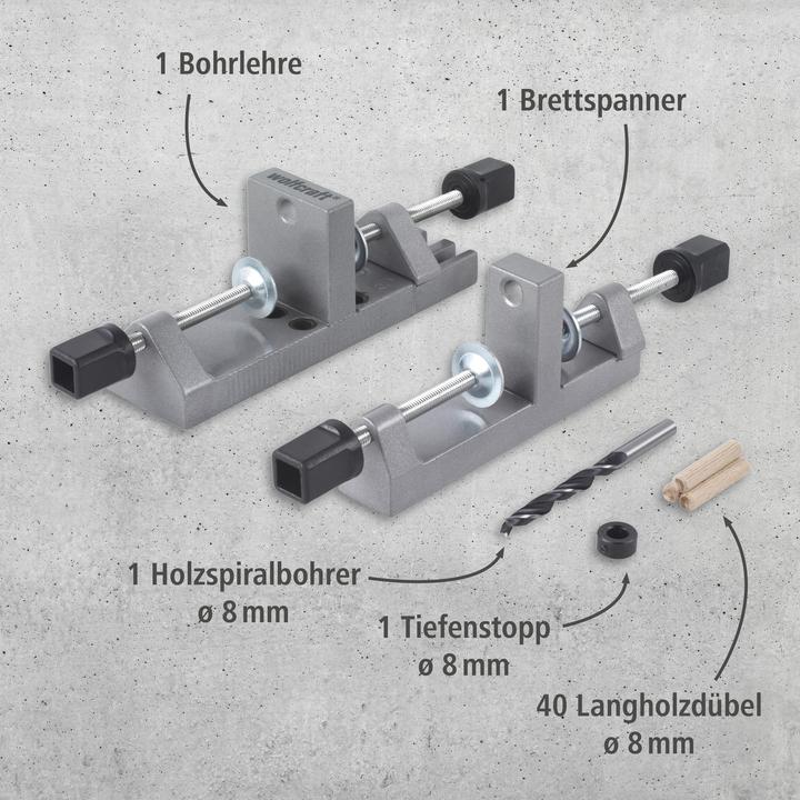 Actual product image wolfcraft 1 Universal wooden dowelling set 43 pcs. (40 pcs.)