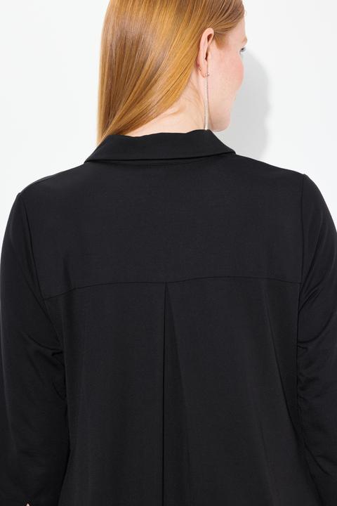 Produktbild Ulla Popken Puntokleid, Glitzer-Reissverschluss, 3/4-Arm (54)