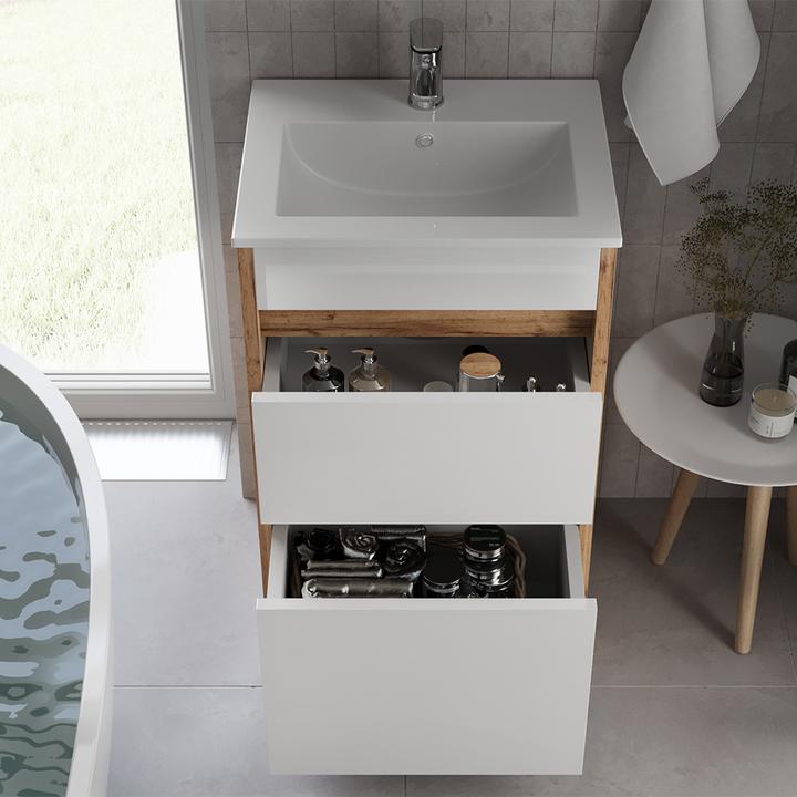 Produktbild Vicco Detmold mit Waschbecken und 2 Schubladen