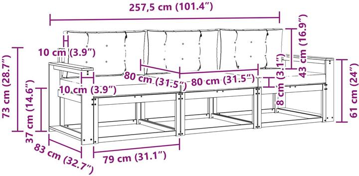 Produktbild vidaXL Outdoor-Sofagarnitur