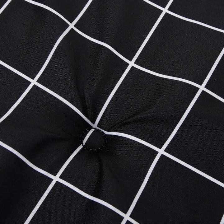 Actual product image VidaXL Hochlehner-Auflagen 2 Stk. Karomuster Stoff (120 x 50 x 3 cm)