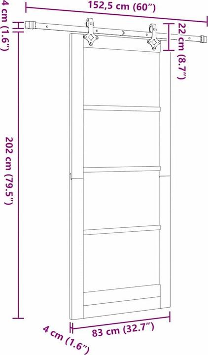 Immagine prodotto VidaXL Porta scorrevole