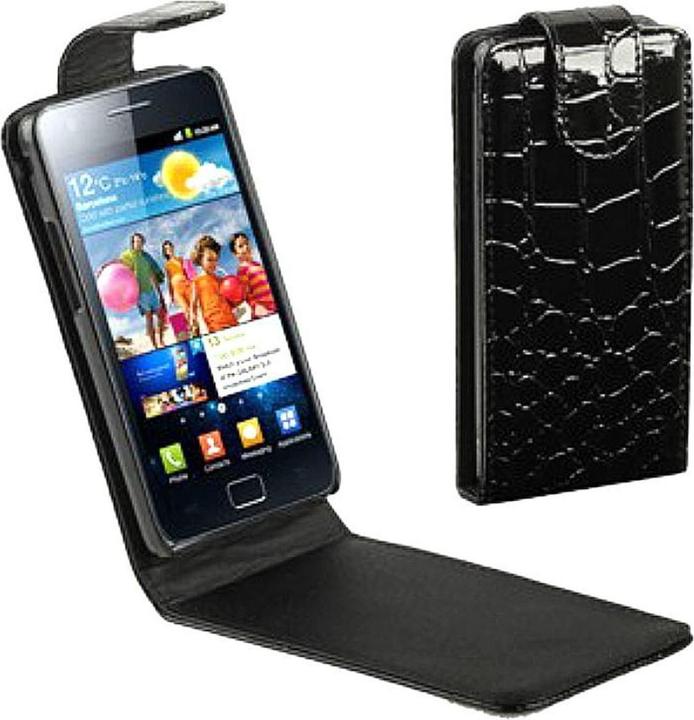 Produktbild König Design Handy Tasche Flip slim für Samsung Galaxy S2 i9100 Black (Samsung Galaxy S2 I9100)
