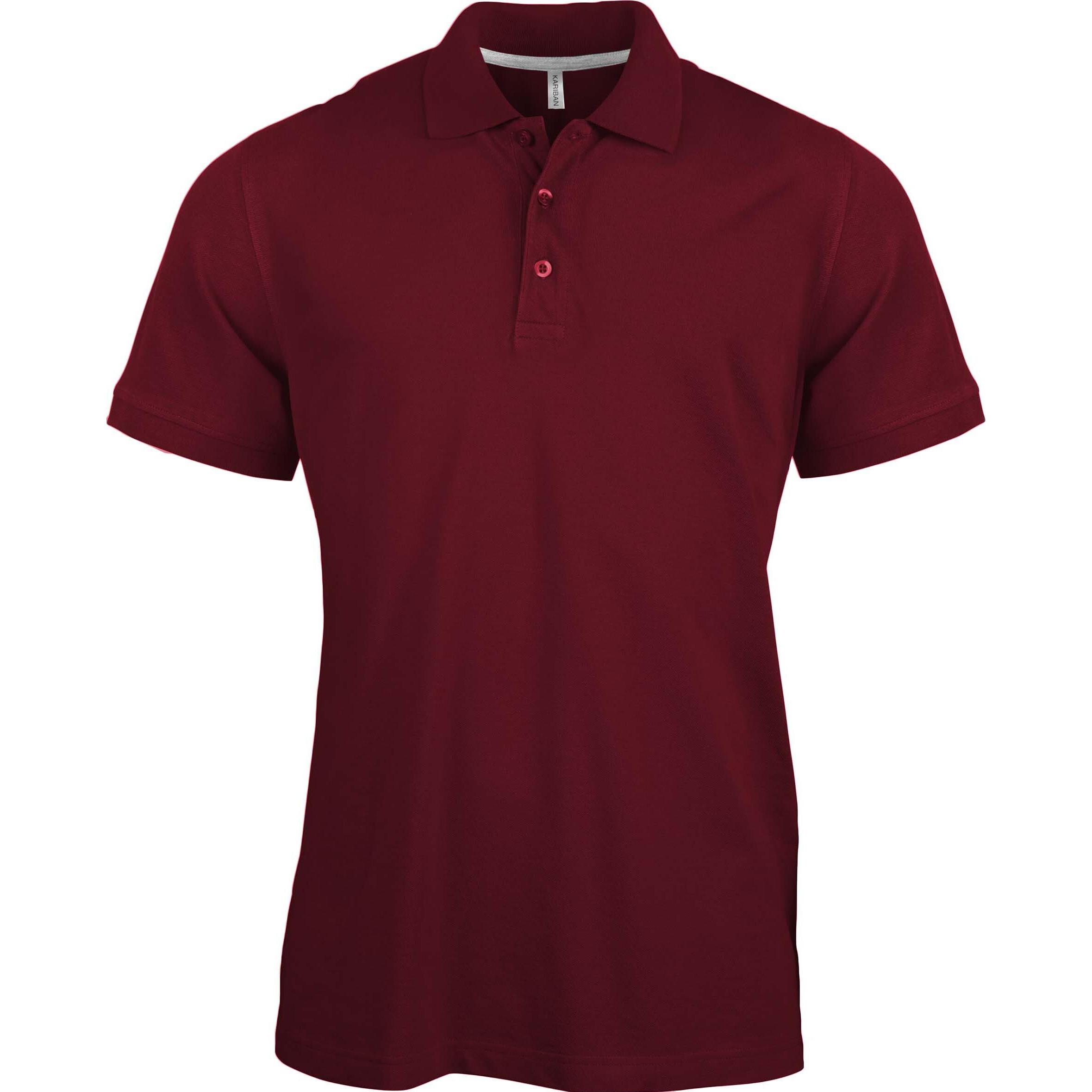 Kariban, Herren, Shirt, Kurzarm-Poloshirt, Rot, (3XL)