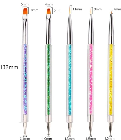 Nagellack24 Pinsel/Spitzen Set (Set, Multicolor)