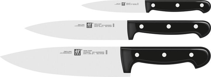 Actual product image Zwilling TWIN Chef 2 Knife Set 3-piece Larding- Meat- Cooking Knife (10 cm)