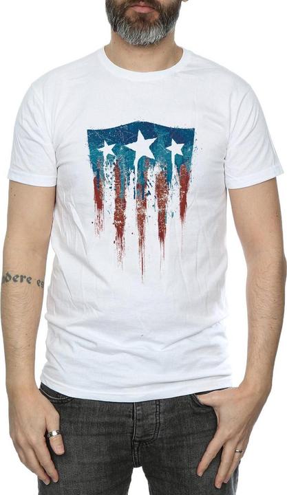 Produktbild Captain America Flagge Schild TShirt (L)