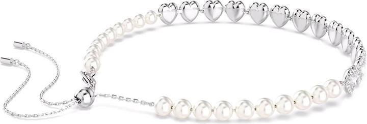 Produktbild Swarovski x Ariana Grande Tennis Choker Verschiedene Schliffe Herz Weiss Rhodiniert (Swarovski Metall, 30 cm)