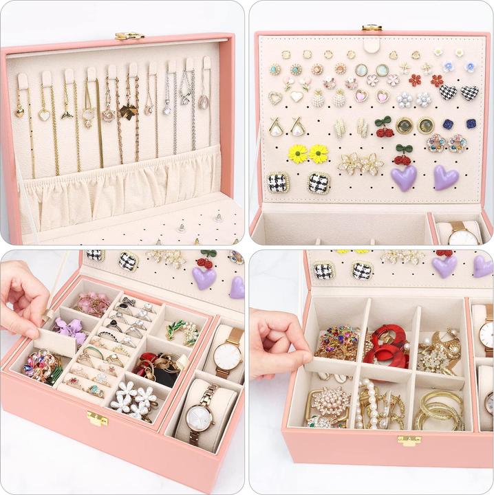 Produktbild Only-Bags.Store Jewelry box for necklaces, earrings, bracelets, rings, watches, with removable