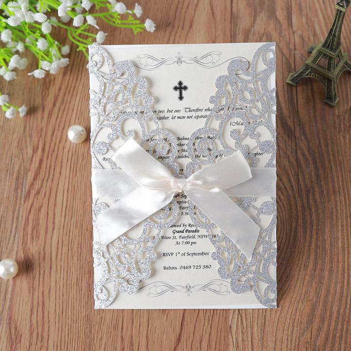 Produktbild Hosmsua 20 Stk. Hochzeit Einladungskarten - blanko (20 Stk.)