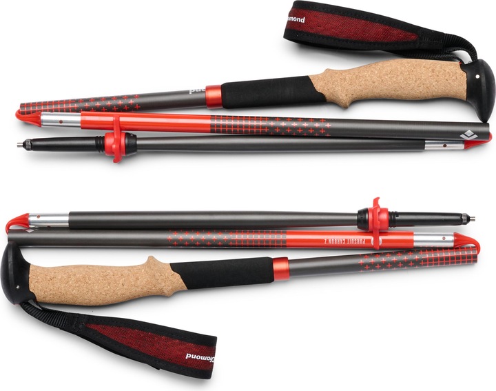 Actual product image Black Diamond Treckingst?cke Pursuit Carbon Z (anthrazit/orange, 1 Paar, 120 cm) (120 cm)
