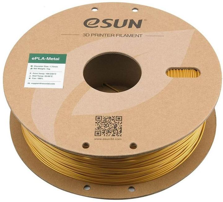 Actual product image eSUN ePLA-Metal Gold Filament 1.75mm 1Kg (PLA+, 1.75 mm, 1000 g, Gold)