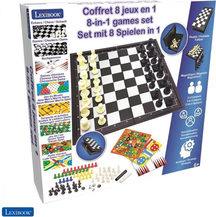 Image du produit Lexibook Jeu de société magnétique - ensemble de 8 jeux en 1 (JGM800) (1 - 6 Joueur)