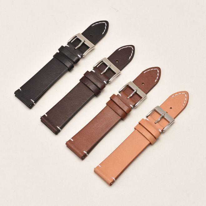 Productafbeelding Mu Prime Elegante serie echt leer vervangende armband (18 mm, Echt leer)