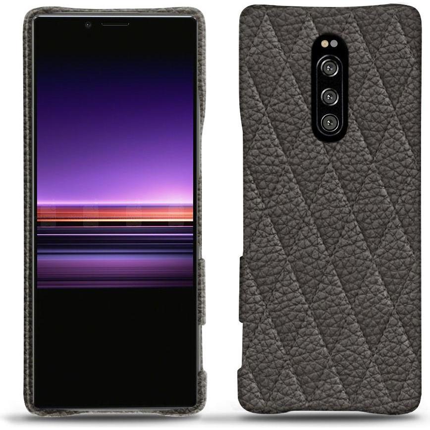 Noreve Lederschutzhülle (Sony Xperia 1), Smartphone Hülle, Grau