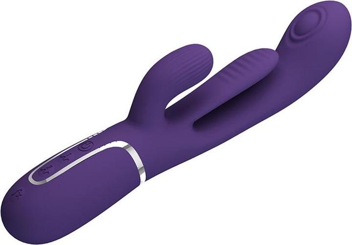 Actual product image Pretty Love Shania Triple Rabbit Vibrator Multifunction-Purple
