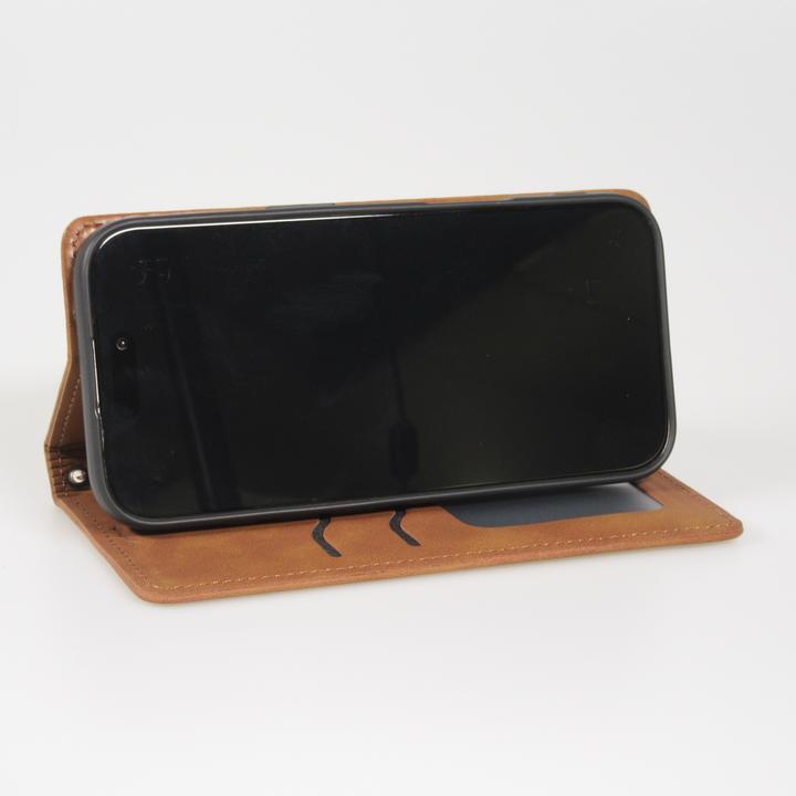 Image du produit PhoneLook Etui cuir Flip Wallet vintage avec fermeture aimantée et compartiment cartes (Apple iPhone 17)