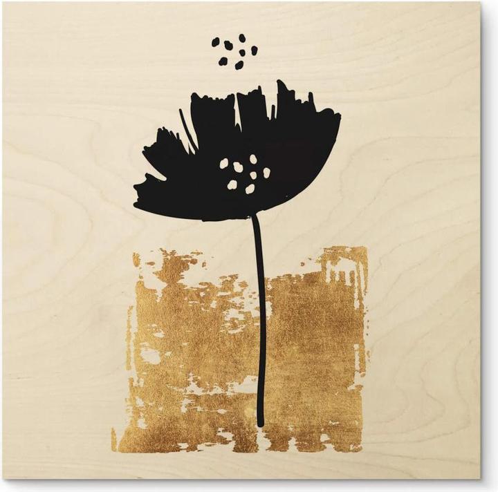 Produktbild Trenddeko Schwarze Blume (20 x 20 cm)