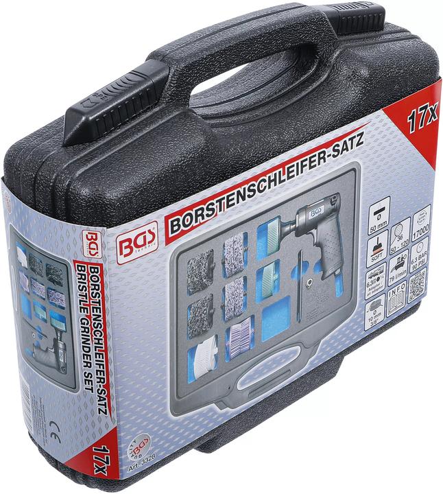 Immagine prodotto BGS Set di levigatrici pneumatiche 17 pz. (Smerigliatrice a rulli, 224 W)