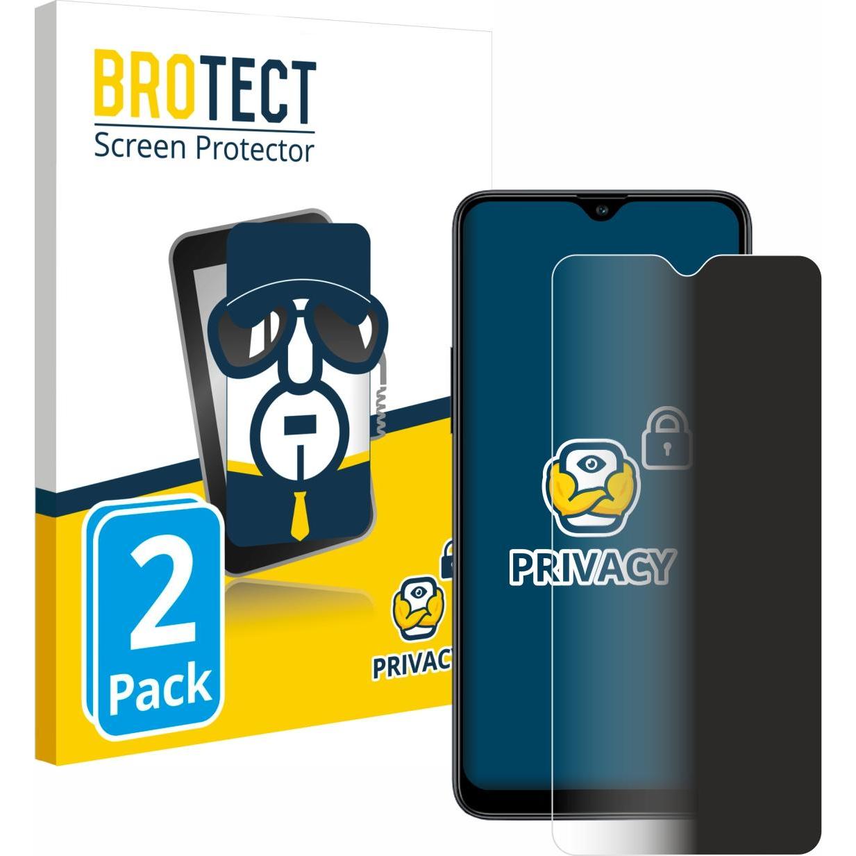 BROTECT Sichtschutzfolie Anti-Spy Privacy Folie Blaulicht-Schutz (2 Stück, Samsung Galaxy A20s), Smartphone Schutzfolie,...