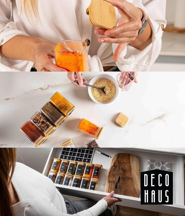 Produktbild Deco haus Vorratsgläser-Set mit Deckel (0.28 l)