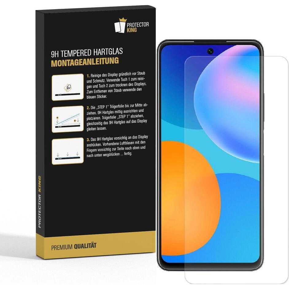 Thumbnail - Protectorking 1x echtes Tempered 9H Panzerhartglas 3D KLAR (1 Stück, Huawei P Smart (2021)), Smartphone Schutzfolie, Tra...