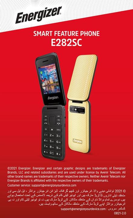 Image du produit Energizer Flip Phone Diamonds E282scd Gd (2.80", 2 Mpx, 4G)