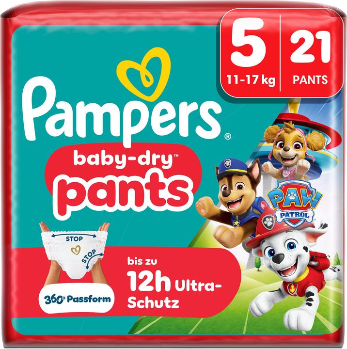 Pampers Baby-Dry Pants Paw Patrol Limited Edition (Size 5, Pack, 21 pcs.)