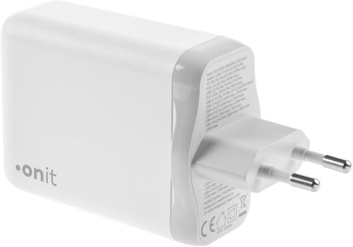 Produktbild Onit USB-Wandladegerät Quad 3C1A 100 W GaN Weiss (100 W, 4 Ports)