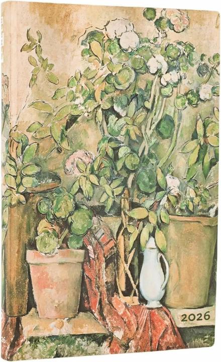 Paperblanks Die Kalender für 2026 Flexi Cezannes Terrakotta-Töpfe und Blumen