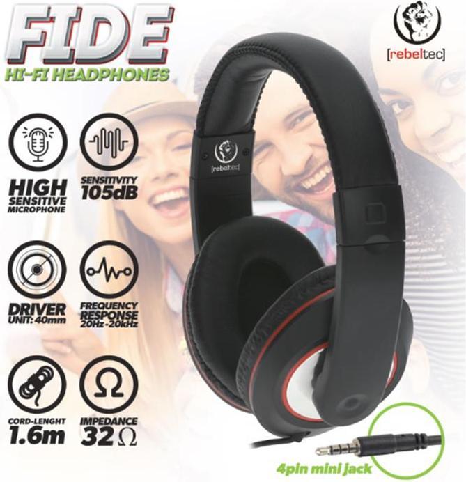 Immagine prodotto Rebeltec cuffie cablate Fide nero (Cablato)